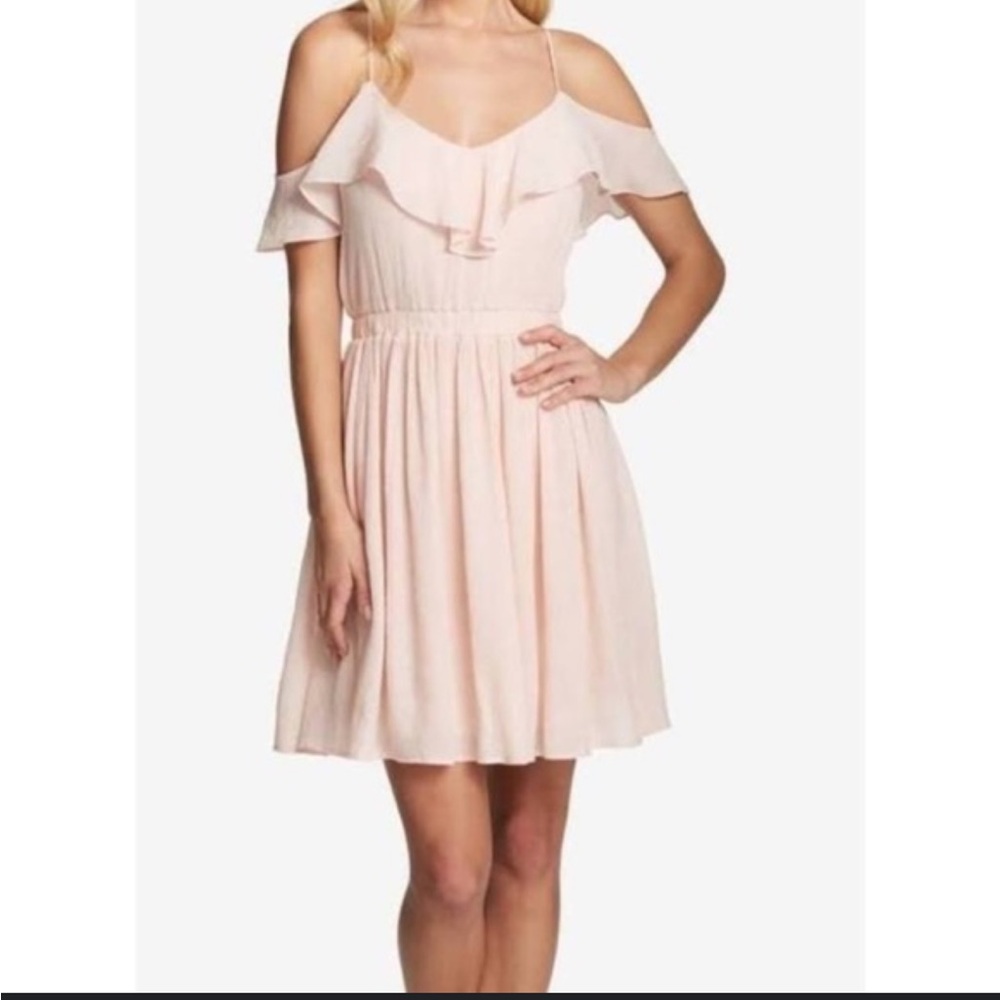 Guess off the shoulder pink blush dress - size 12 or large